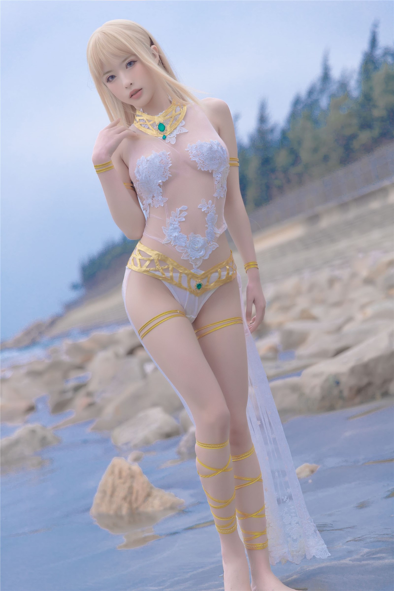 Shimizu Yunai NO.023 Mary Rose white swimsuit(23)